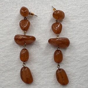 Elegant Brown Dangle Earrings
